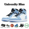 Jumpman 1S High Basketball Shoes for Men Women Trainers 85 Blanco Blanco True Blue Chicago Blue Light Smoke Grey Mocha Mocha Mens Sports Sports Sports