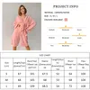 Women's Sleepwear Hiloc Batwing Sleeve Robes Pajama Sets Suits With Shorts Loose Robe Set Woman 2 Pieces Autumn Bathrobes Ruched Nightie