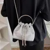 Messenger High Quality Handbag Clearance wallet French Small Crowd bolso Tassels and Chain Diamonds sac femme Portable Bucket Bag Women 2023