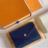 Cartera corta para mujer de diseñador de moda 2023, cartera para mujer con descuento, caja Original, tarjetero, bolso de mano para mujer, flor a cuadros