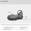 Sandalen Artmu Original Flache Plattform Frauen Schuhe Dicke Ferse Echtes Leder Offene spitze Aushöhlen Blumen Fisch Mund Damen