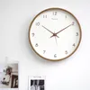Horloges Murales Ubaro Nordique Style Européen Horloge Murale En Bois Mouvement Muet Montre Créative Avec Design Moderne Simple Salon Décoration 230301