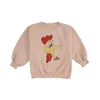 Tshirts Bobo Korean Childrens 가을 겨울 옷을위한 가을 겨울 옷 babi 스웨터 아이 스웨트 셔츠 긴 소매 oneck 귀여운 탑 230301