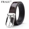 Cinturones FRALU 2020 Cinturón de cuero genuino para hombres de alta calidad, cinturones de diseñador para hombres, cinturones masculinos de lujo para hombres, hebilla de pasador vintage de moda para Z0228