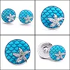 auto dvr Charms Strass Stella Marina Dipinto Scala Bottone a pressione Cuore Risultati dei gioielli 18 mm Bottoni automatici in metallo Bracciale fai da te Gioielli Wholesa Dhkgs