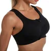 Atuendo de Yoga, sujetadores deportivos, chaleco Push Up con cremallera para mujer, ropa interior a prueba de golpes, transpirable, para gimnasio, Fitness, atletismo, correr, camisetas deportivas de talla grande