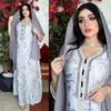 Ubranie etniczne Wepbel Arab Arab Abaya Maxi Dress for Women Islamic Srain