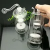 Smoking Accessories Super-silent double sand core filter glass cigarette kettle Great Pyrex Glass Oil Burner Pipe Thick oil rigs glass water pipe