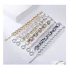 CAR DVR Link Chain Hiphop Clasp Bracelet Aluminy Aluminy Gold Sier Color Link Bracelets for Women Men Hompts Friends Lover Jewelry Wholesale DHVQ5