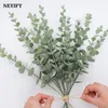 Decorative Flowers 5/10/20pcs Artificial Eucalyptus Leaves Fake Plant Green Branch For Christmas Wedding Party Home Garden Decoration Wreath