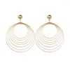 Boucles d'oreilles pendantes couleur or grande goutte pour les femmes bijoux de mode femmes accessoires 2023 belles boucles d'oreille rondes