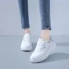 Mode hotsale femmes flatboard chaussures blanc rose blanc violet printemps chaussures de sport baskets Color53