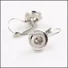 car dvr Charm Noosa Chunks Sier Color Snap Button Earrings 12Mm 18Mm Dangle For Women Jewelry Drop Delivery Dhdnr