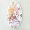 Horloges murales horloge transparente pain français thème couleur muet acrylique boulangerie dédiée décorative