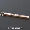 Chaînes citation d'amour romantique "vous êtes mon soleil lettres pendentif collier en acier inoxydable barre Couples cadeaux