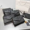 Bolsas de grife Bolsas femininas de ombro Bolsas pretas de couro de bezerro Caviar Claic Diamond Bolsa de corrente acolchoada Aba dupla Couro médio corpo cruzado Manhattan 2023 de alta qualidade