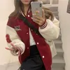 Womens Jackets Hiphop Goth Varsity Bomber Cyber Y2k Jacket Female Spring Baseball Basic Jaket Techwear Cardigan For Women Coat Boyfriend 230301