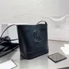 Seau Sac à Main Bandoulière Épaule Weekender Sac Sangle cuir de veau brillant noir pour Femme