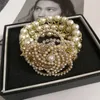 Шармовые браслеты роскошные ручные изделия эластичные жемчужины хрустал камелия цветочный браслет для женщин 230301
