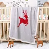 Blankets Swaddling Christmas Threedimensional Elk Baby Toddler Air Conditioner For Infant Warm Knit Quilt 10080cm 024 Months 230301