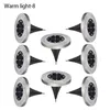 Lawn Lamps Solar Powered Ground Light Waterproof Garden Pathway Deck Lights With 8 LEDs Lamp For Home Yard Driveway Road