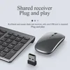 Teclados Bluetooth sem fio três modos silenciosos em tamanho grande e mouse combinando para notebook laptop desktop pc tablet 230301