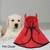 Vêtements pour chiens manteau pour animaux de compagnie confortable réglable cravate corde corne du diable Halloween Cosplay chat Costumes chiot à capuche accessoires