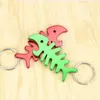 Ouvre-bouteille en os de poisson porte-clés Gecko lézard en alliage d'aluminium ouvre-bière Promotion porte-clés cadeau personnaliser Logo