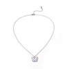 Pendentif Colliers Brillant Zircon Papillon Collier Dames Exquis Simple Clavicule Chaîne Ami Anniversaire Cadeau Bijoux Anniversaire