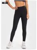 2023 Lycra Fabric Solid Color Women йога брюки с высокой талией спортивные спортзал.