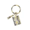 Porte-clés porte-monnaie porte-clés anneau plusieurs couleurs en cuir PU gland bracelet pour clé carte pochette cadeau filles femmes C1FC