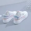 Chaussures flatboard pour femmes Hotsale Fashion Blanc-rose Blanc-violet printemps chaussures de sport baskets Color19