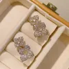 Cluster Rings Trendy Luxury Flower Desgin Cubic Zircon Engagement Finger Rings For Women Wedding DUBAI Bridal Adjust Ring J2144 G230228