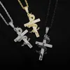 Estilo chinês China-chic Hip Hop Jewelry Diamond Dragon Cross Pingente Male Colar de Moda INS Tiktok Live Broadcast