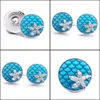 auto dvr Charms Strass Stella Marina Dipinto Scala Bottone a pressione Cuore Risultati dei gioielli 18 mm Bottoni automatici in metallo Bracciale fai da te Gioielli Wholesa Dhkgs