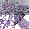 car dvr Charms 10Mm Straight Hole Heart Amethyst Natural Stone Crystal Pendants For Making Jewelry Whosale Drop Delivery Findings Components Dhwgo