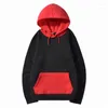 Herrtröjor modemärke män casual hoodie 2023 hösten manlig fast färg pullover unisex topp eu size s-3xl