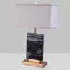 テーブルランプ大理石の布地LEDランプデスクライト屋内照明器具ベッドサイドホームデコレーションスタディルーム