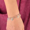 Bracelets de charme Mutli cor Lucky Lovelm Charms Link Chain Bracelet 15 4cm estendido 2023 Summer Girl Women