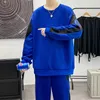 Męskie dresy, oein unisex duże bluzy i set jogger 2023 Spring Fleece Lined Streetwear 2 sztuki Suit joggingowy mody 230228