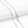 Kedjor Sterling Silver Chain Halsband Hummer Clasps Smooth Statement SMycken 18 20 22 24 tum för kvinnor 5 Styles PC3Chains