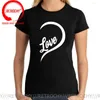 Męskie koszule zabawne One Love Shirt for Women Men Lover Casual Pullover Tee Letnia para T-shirt Hen Her Birth Prezent Walentynki