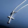 Hip-hop 925 Silver ketting vol zirkoonplaten vaste kruis hangers sieraden Gold Australië