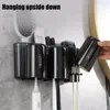 Badaccessoire set tandenborstel bekerhouder tandpasta dispenser vochtbestendig door drainage muur gemonteerde multifunctionele opslagbadkamer