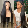 Hand woven front lace wig Headcover black long straight hair chemical fiber Headcover T-type lace wig 230301