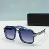 669 vintage zonnebril voor mannen nachtblauw gunmetal blauw gradiënt zonnebril ontwerpers zonnebril occhiali da sole sunnies UV400 brillen met doos