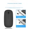 Möss laddningstyp C Wireless Mouse USB Dual Receiver Mute Ergonomisk design 1000 1200 1600 Tre hastighet DPI 230301