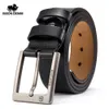 Cintos bisões jeans de cowskin cinturão Acessórios Acessórios Cowboy Genuínos de couro para homens Pino vintage Fivelelle Mens Belts Presente para Man N71015 Z0228