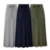 스커트 여성 스커트 스커트 단색 레이스 업 여름 가을 슬릿 A- 라인 Maxi Streetwear Jupe Longue Falme Faldas Mujer Moda 2023