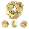 Flores decorativas Eucalyptus Garland Gold Silver Dollar Greenery Tallos falsos Vine Vines Guirnalda artificial